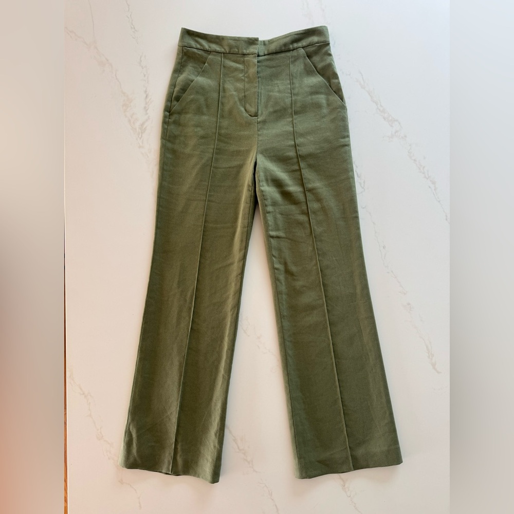 Veronica Beard Noda Linen Straight Leg Trousers size 2 - Picture 4 of 13